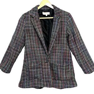 Vtg‎ NORM THOMPSON Women's Tweed Blazer w/Silk and Linen Multi USA Size M